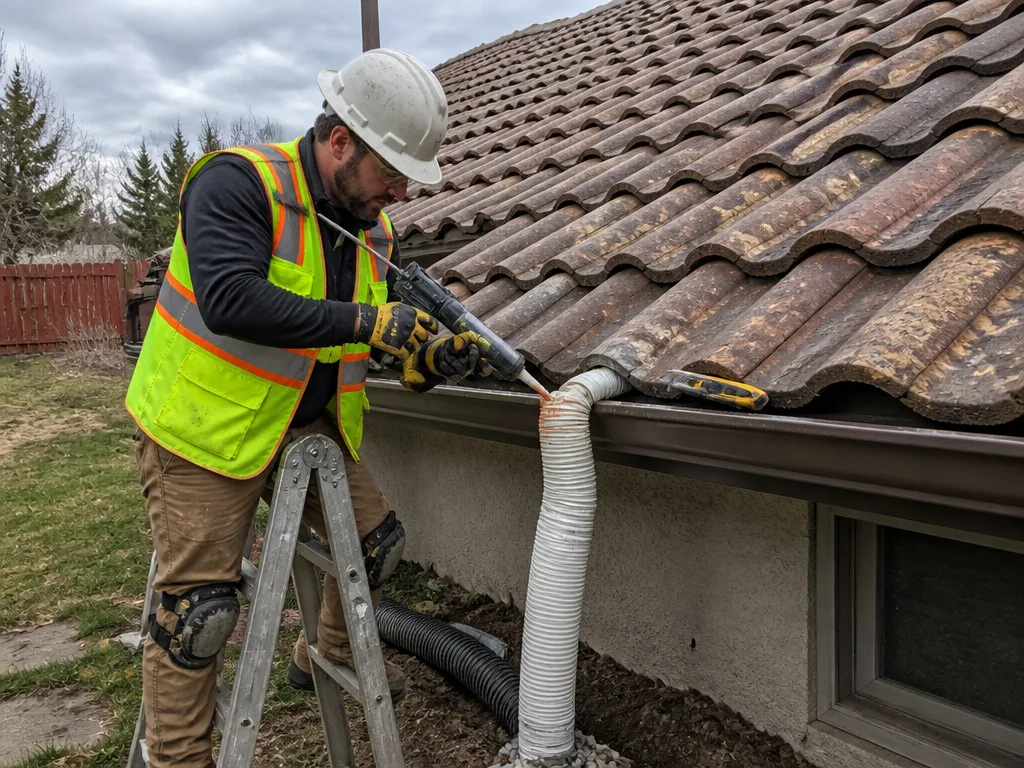 French Drain Tie-In