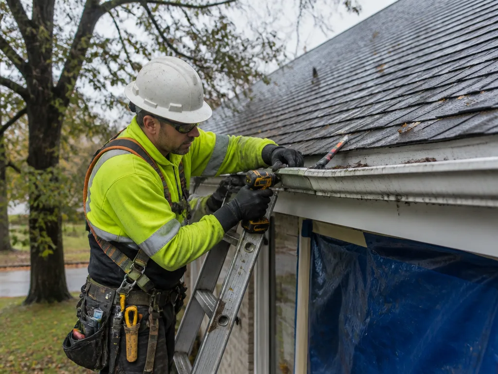 Storm Damage Gutter Repair